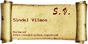 Sindel Vilmos névjegykártya